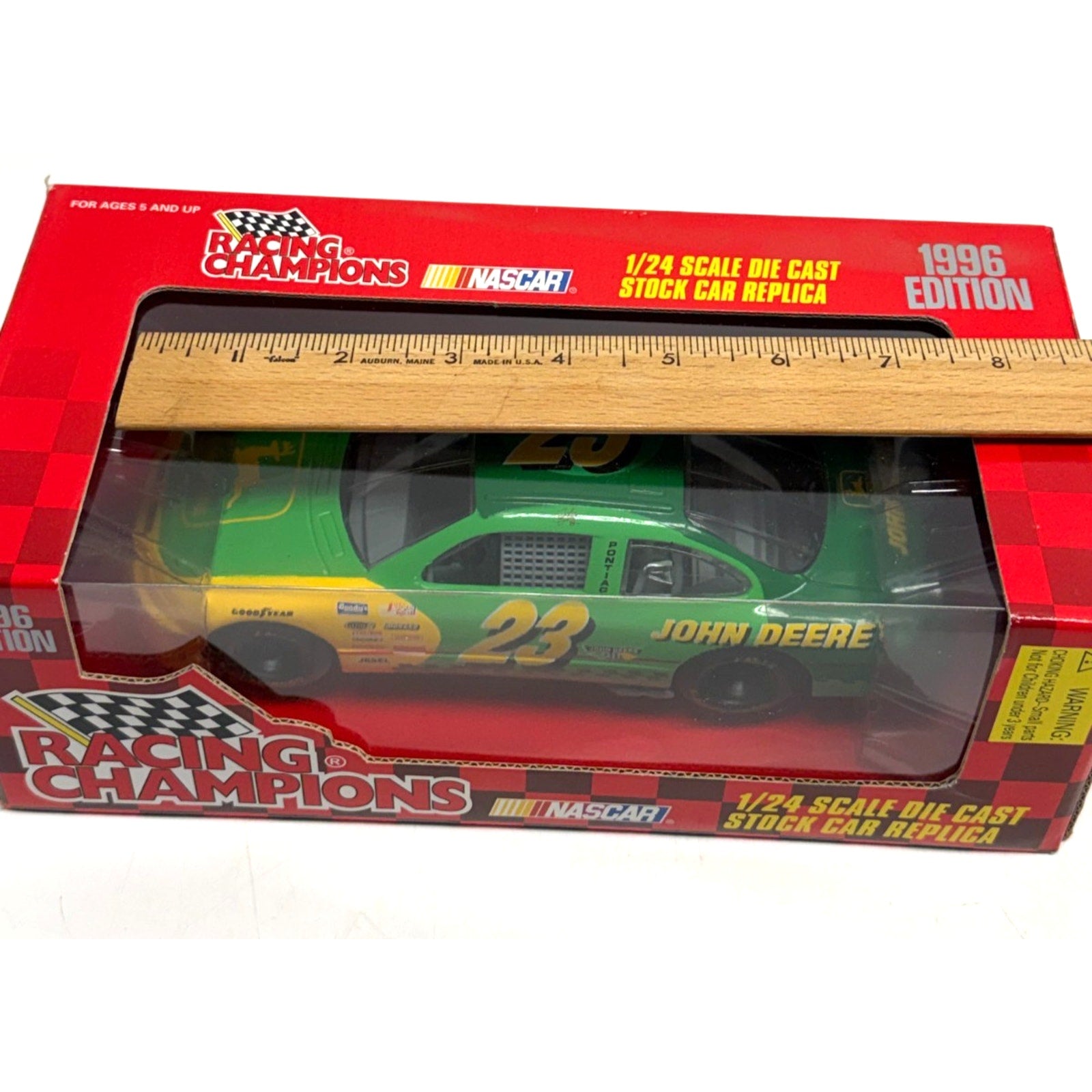 Vintage SEALED Racing Champions 1996 Chad Little #23 John Deere 1:24 Scale Bank