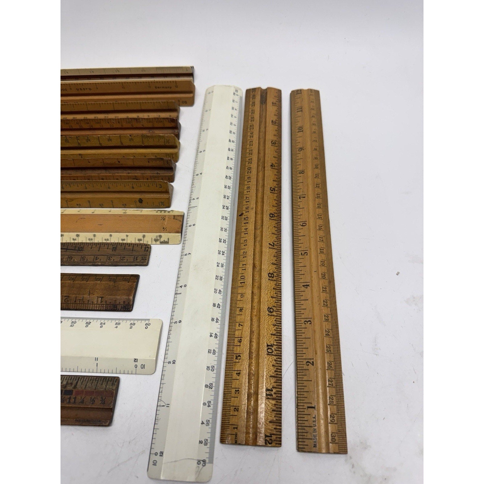 Vintage Drafting Rulers Lot Of 15 Keuffel & Esser, Dietzgen Made in USA