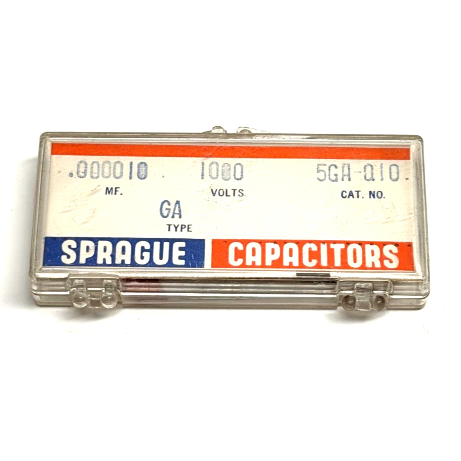 Vtg 5pc Sprague 5GA-Q10 Ceramic Disc Capacitors 10pF 1000V (1kV) New Old Stock