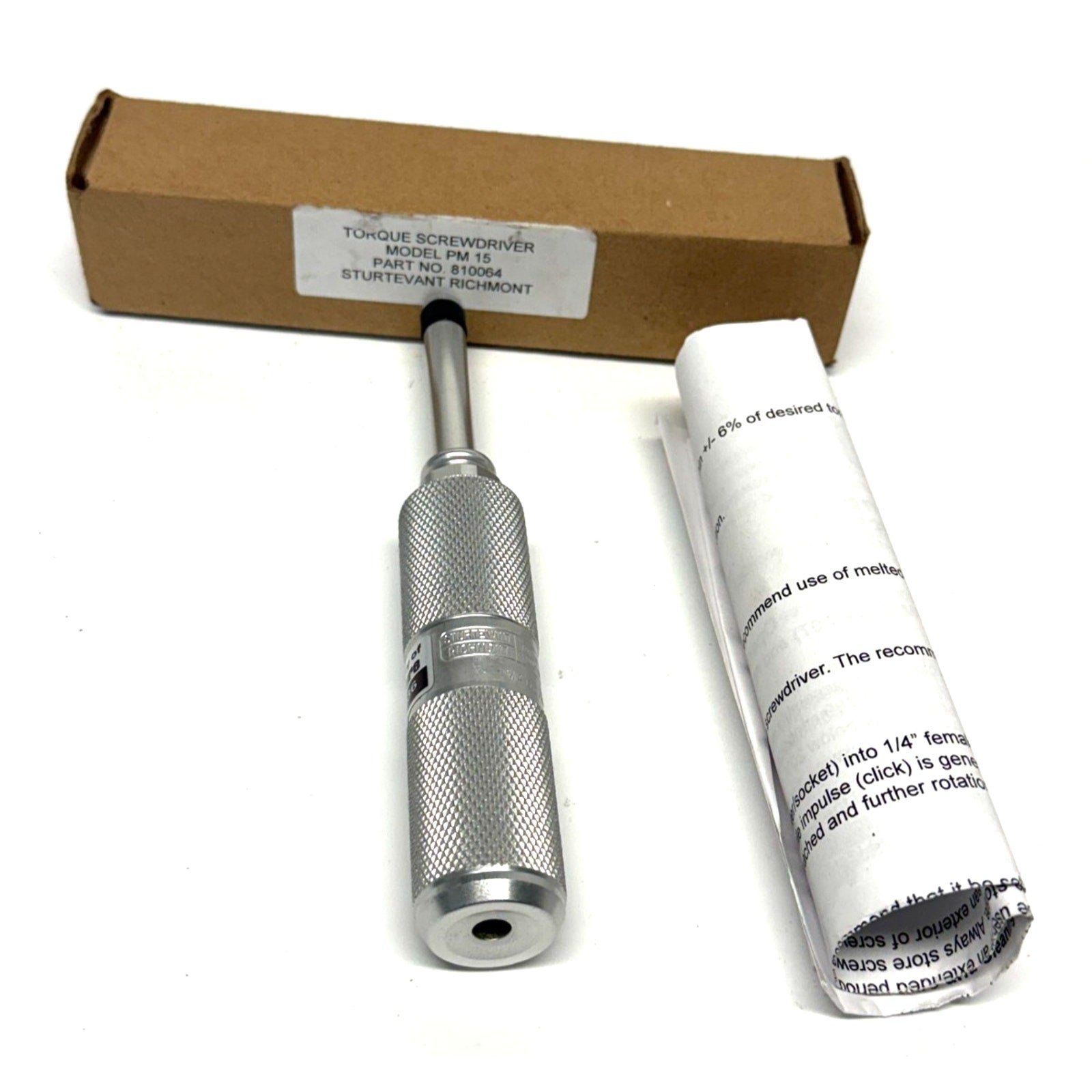 Vintage Sturtevant Richmont PM-15 Preset Torque Screwdriver 810064 3-15