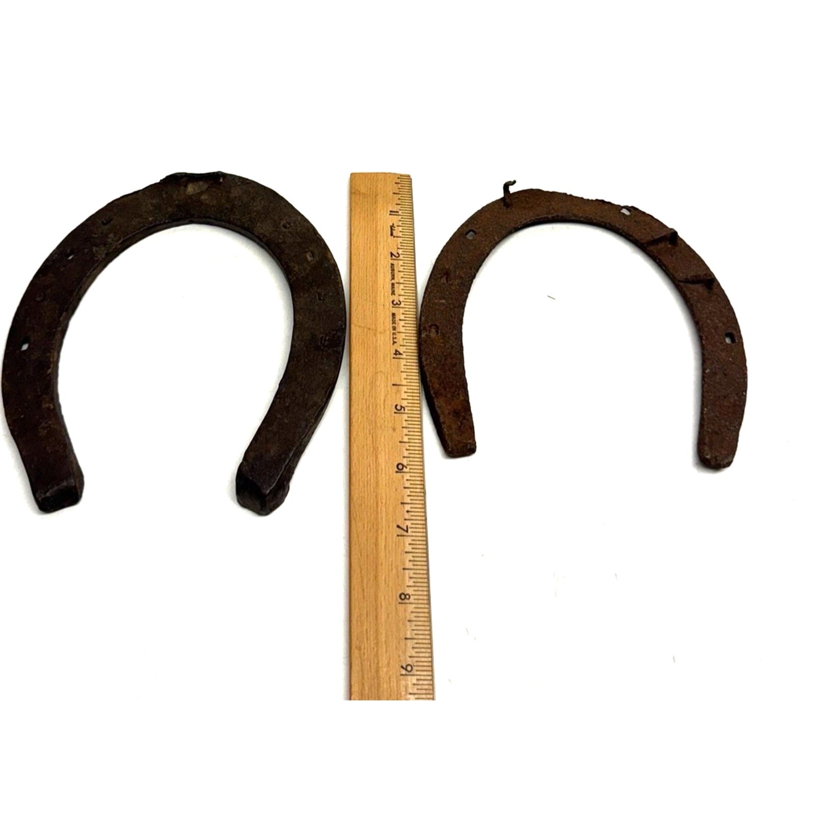 Vintage Lot of 2 Antique Handmade Lucky Horseshoe Collectible