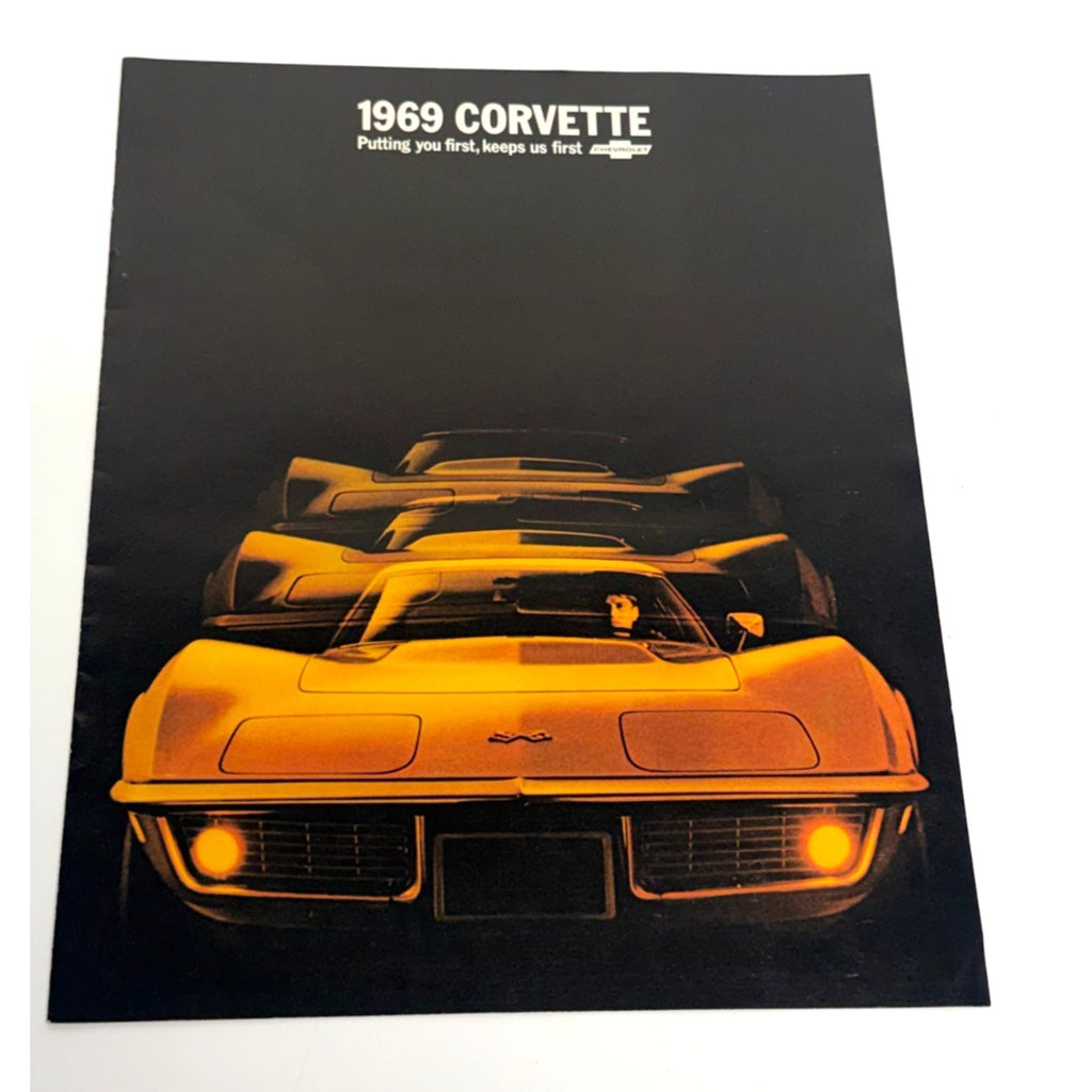 Vtg 1969 Chevrolet Corvette Prestige Dealer Sales Brochure Stingray Hardtop