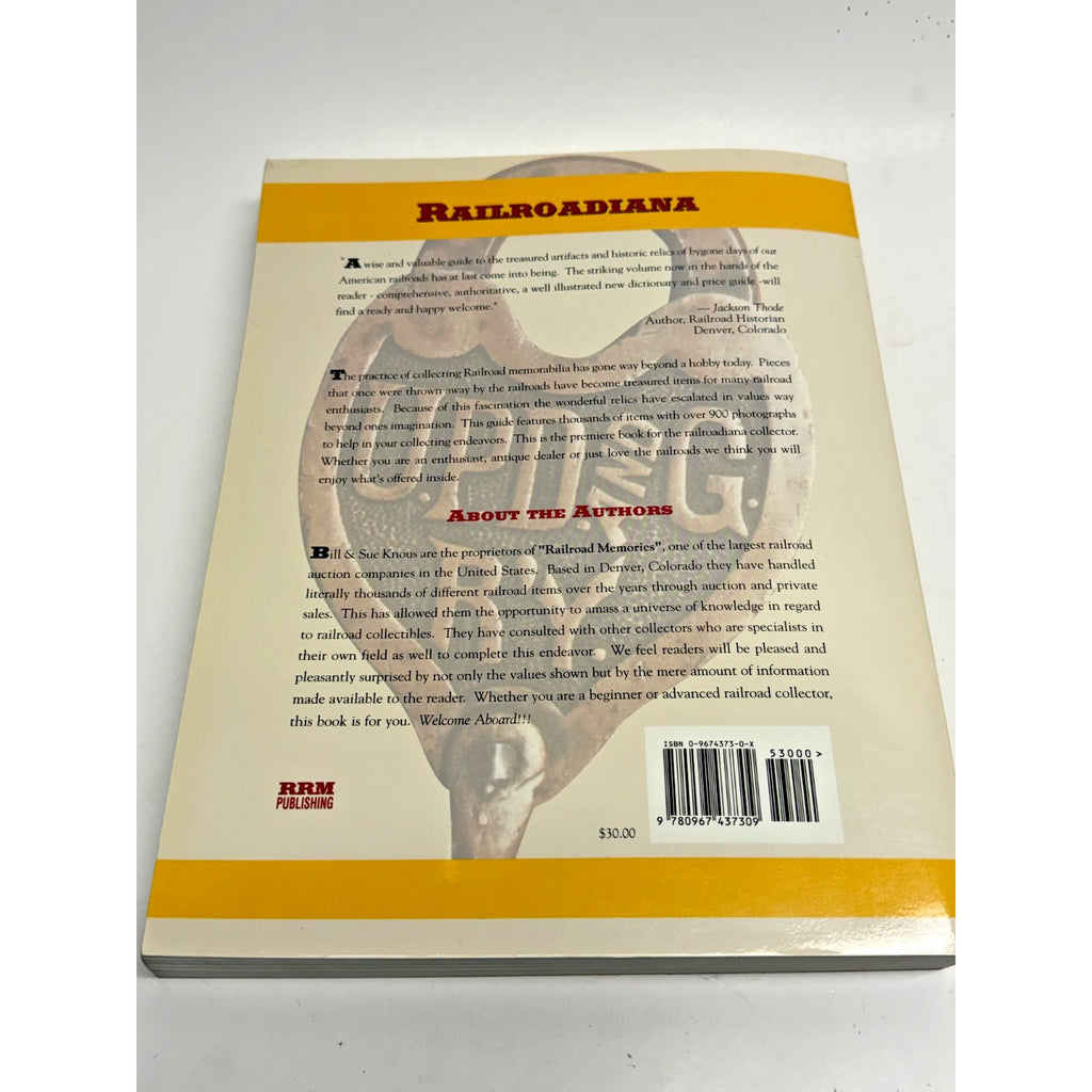 Vtg Railroadiana Official Price Guide 2000 Bill Sue Knous 1st Ed - Like New!