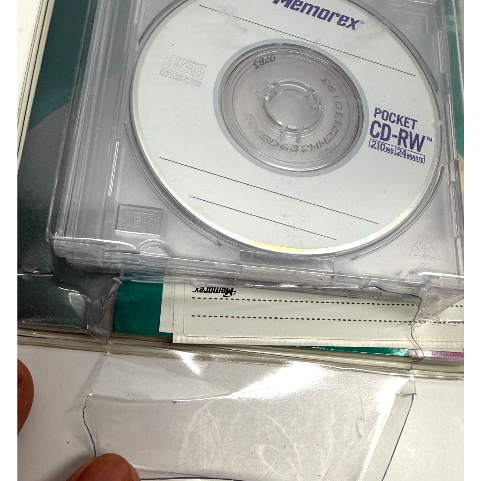 Vintage lot of 2 Memorex Pocket CD-RW 4x 210mb 24 Min 5 Pack - NEW