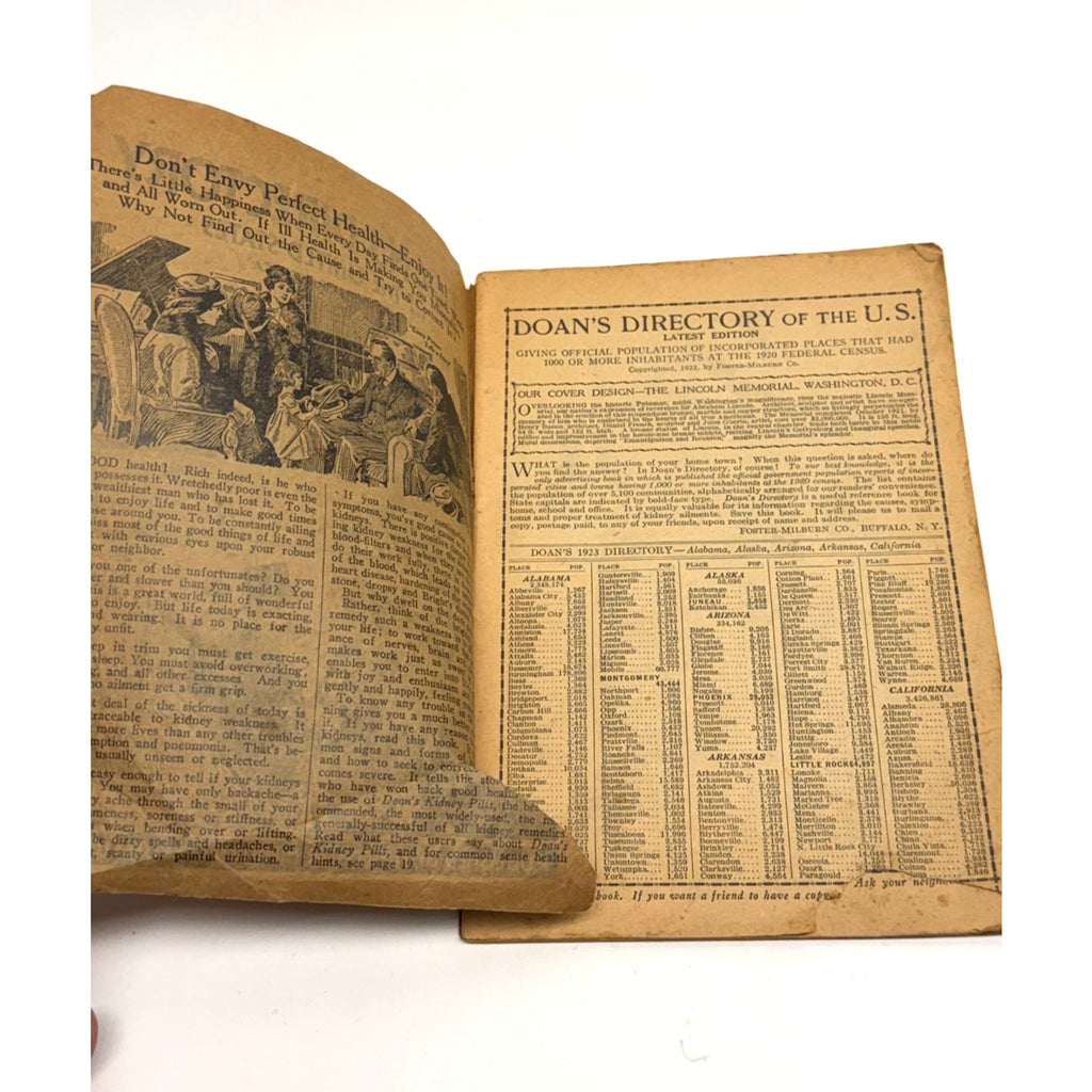 Vintage Doan's Directory of the United States Wonders of America
