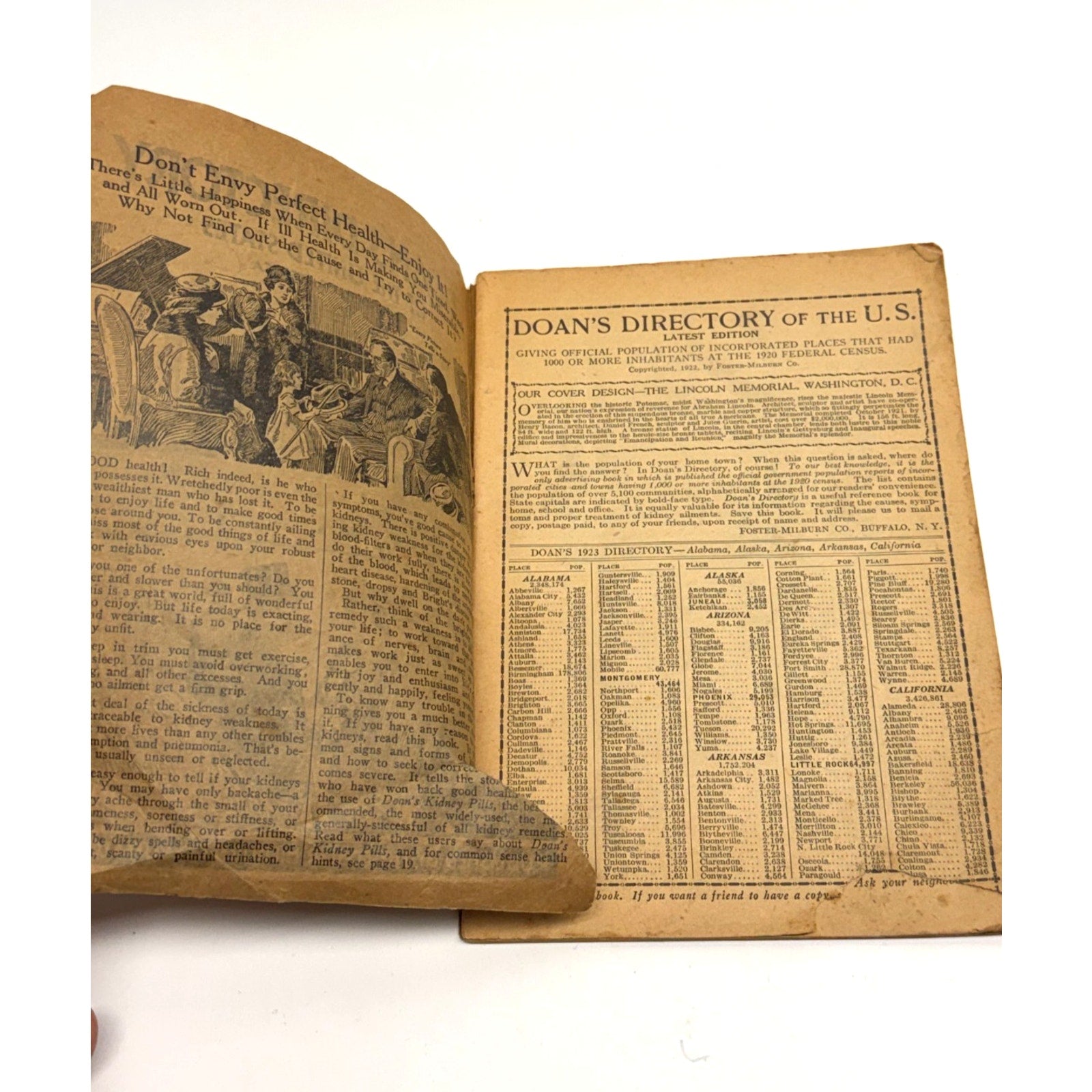 Vintage Doan's Directory of the United States Wonders of America