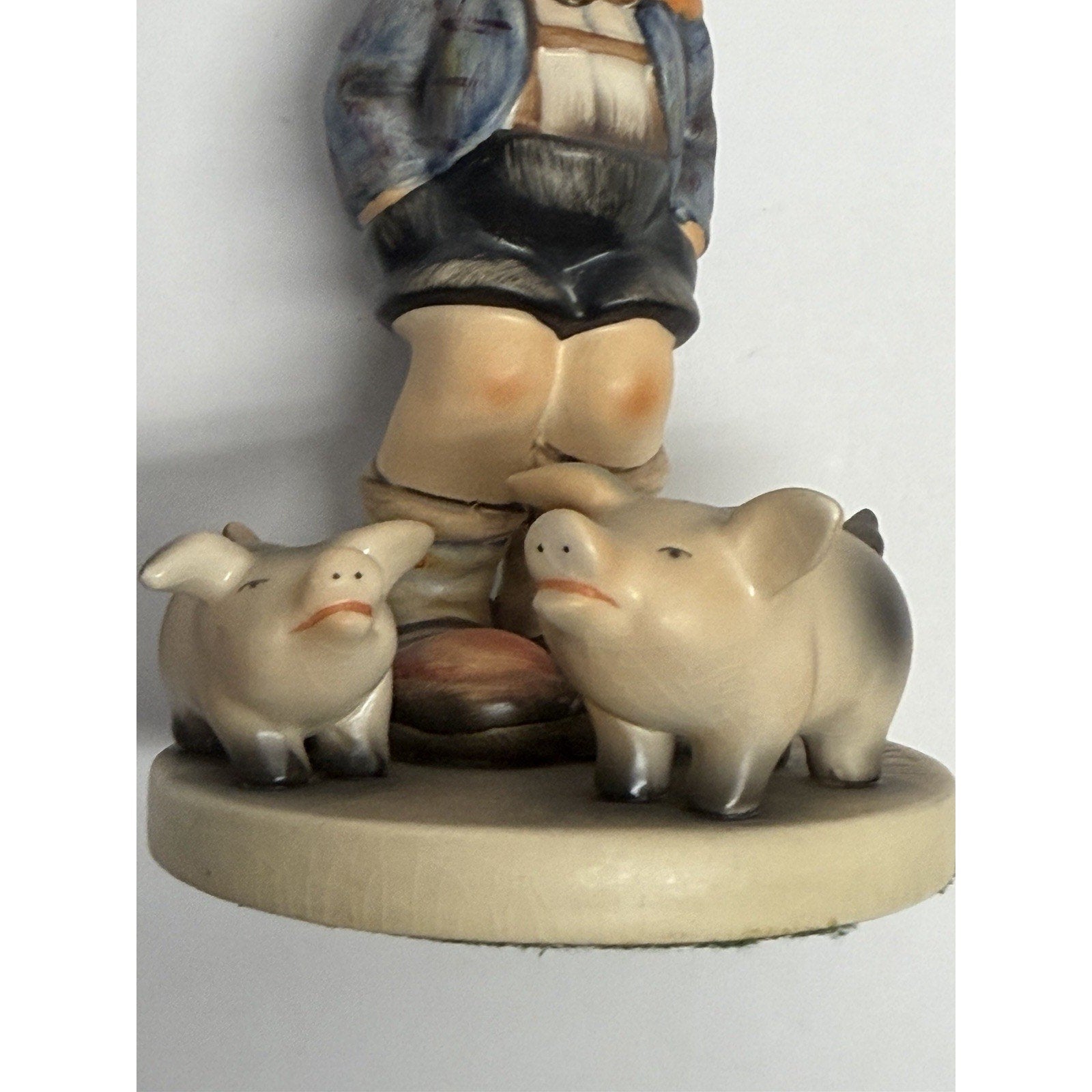 Vintage Goebel Hummel Farm Boy Pigs Figurine #56 1950's 5.75"