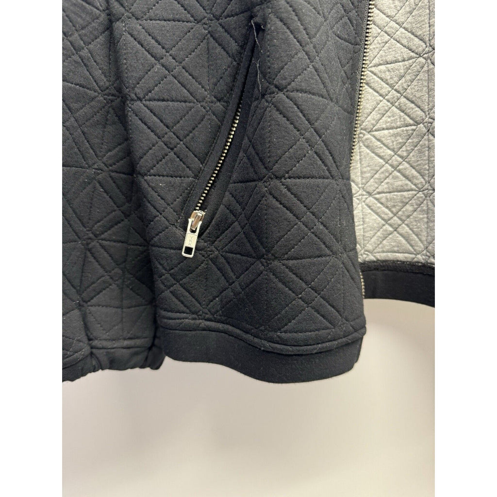 VINTAGE J Crew Jacket Womens XXS Black Quilted Full Zip Bomber Neoprene