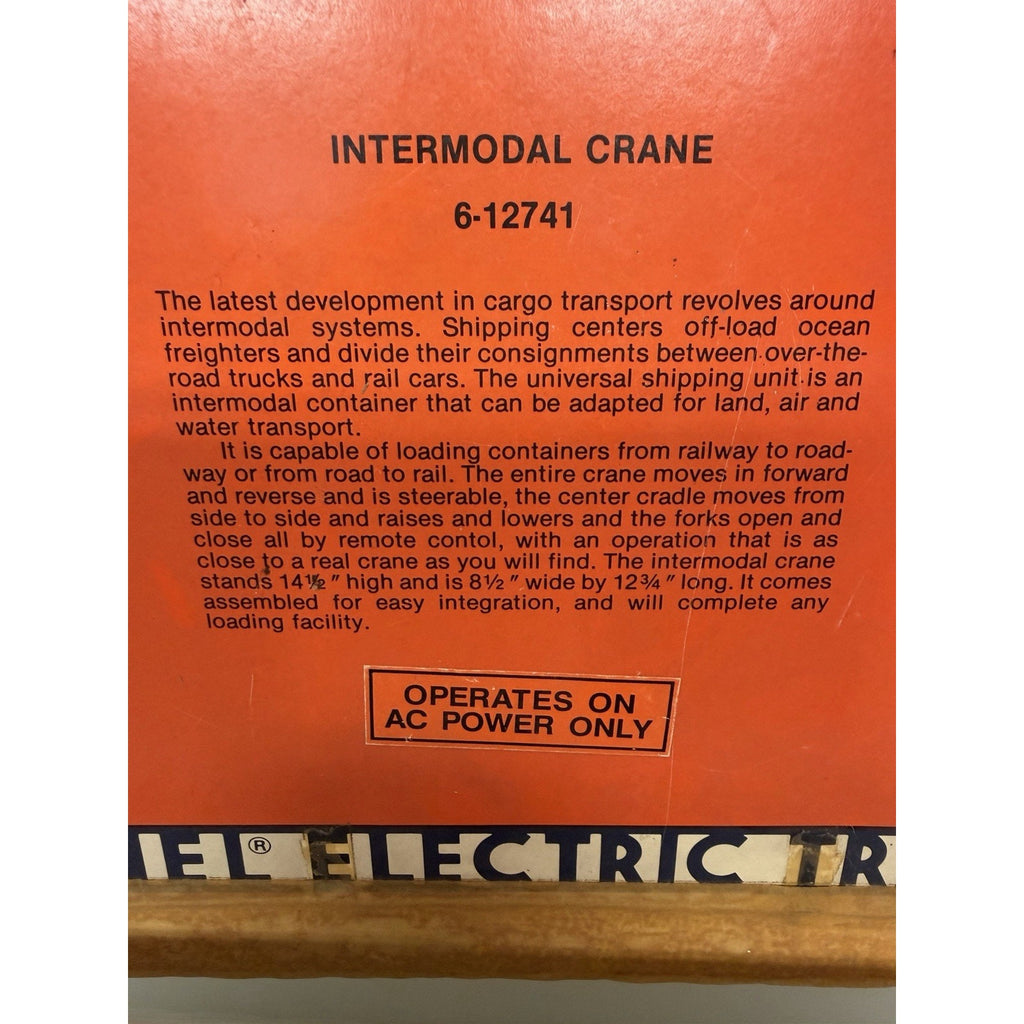VINTAGE NOS Lionel 6-12741 Intermodal Crane Mi-Jack Translift
