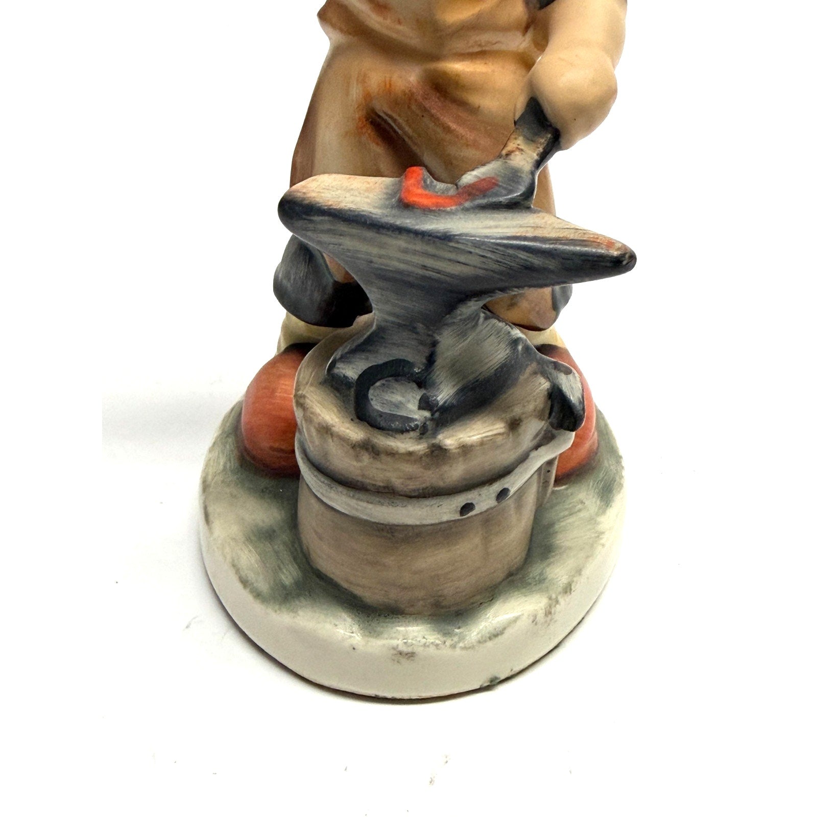 Vintage Friedel Bavaria Blacksmith Boy Figurine West Germany Hand Painted 6"