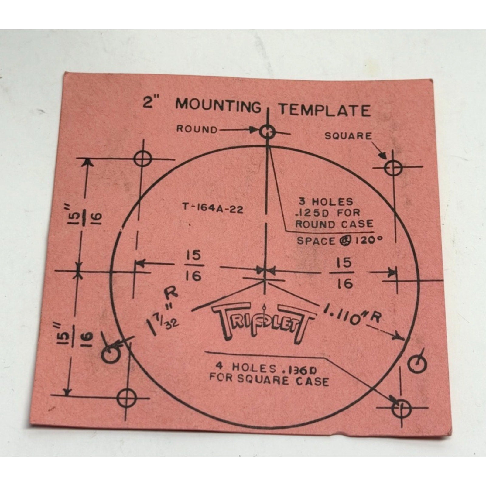 Vintage Triplett D.C. Volts Panel Gauge Model No. 227-PL