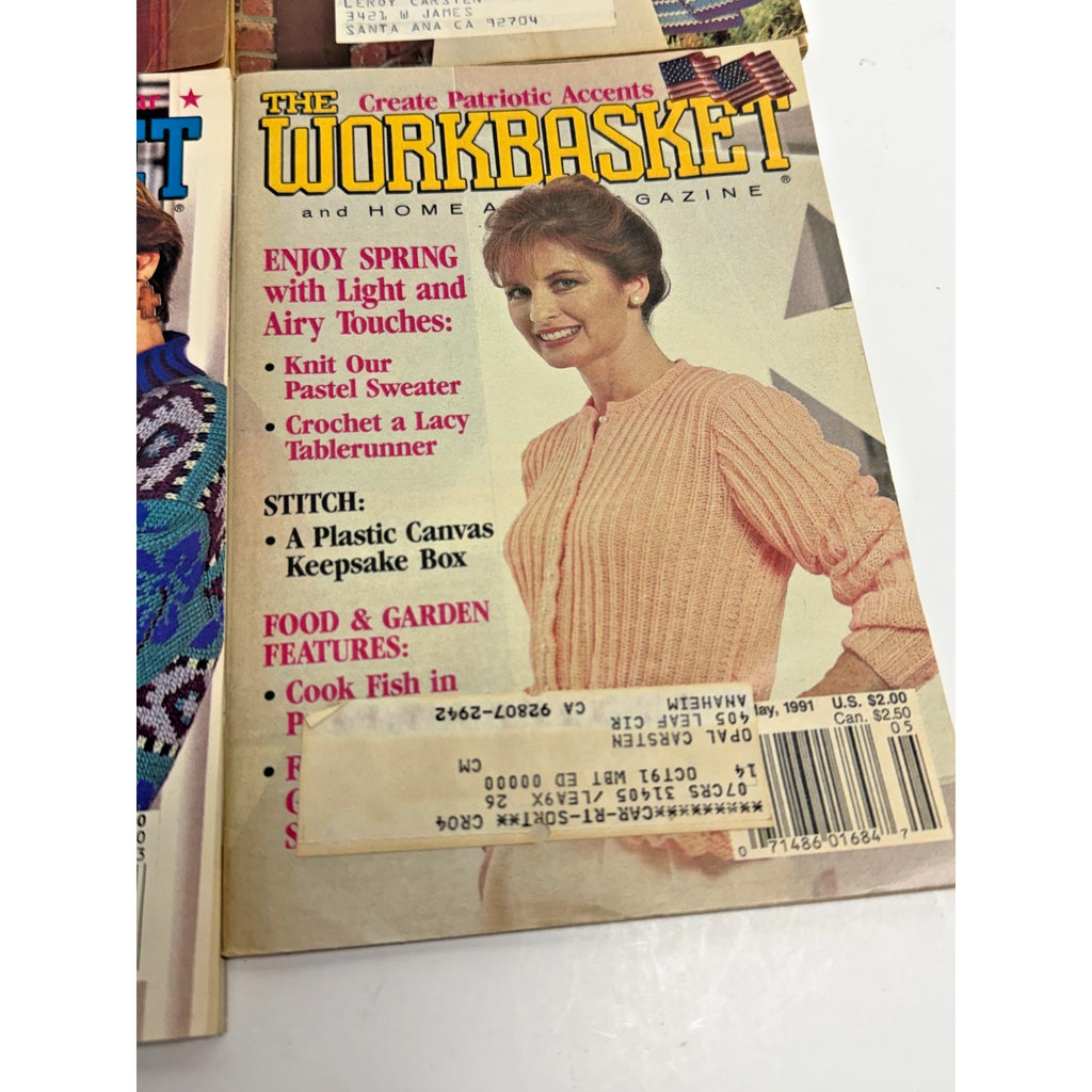 Vtg LOT of 4 Workbasket Magazine VINTAGE 1970 1971 Crochet Knitting Sewing