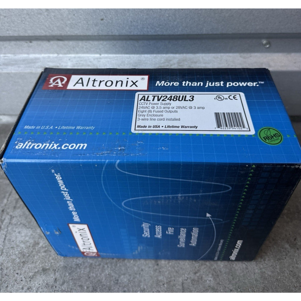 FACTORY SEAL Altronix ALTV248UL3 CCTV Power Supply - 8 Fused Outputs - 24/28VAC