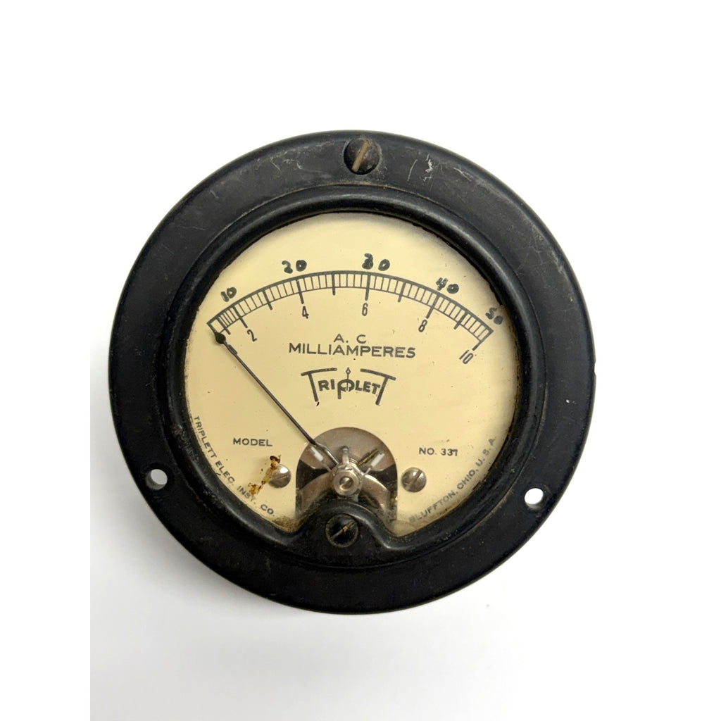Vintage Triplett Model 331 AC Milliamperes Panel Meter