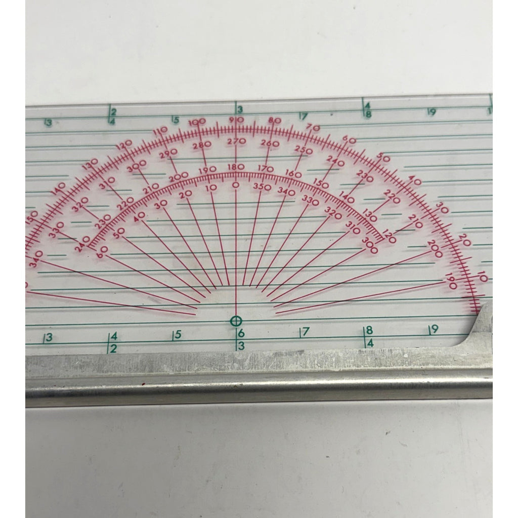 Vintage P-72 Course Protractor Plotter 4 x 15 Clear