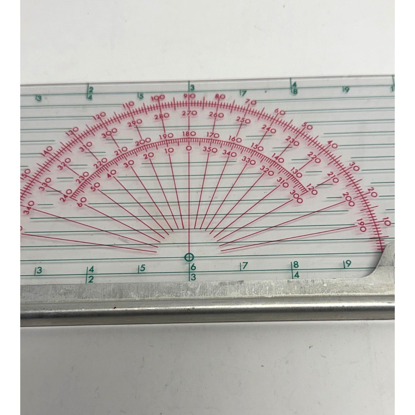 Vintage P-72 Course Protractor Plotter 4 x 15 Clear