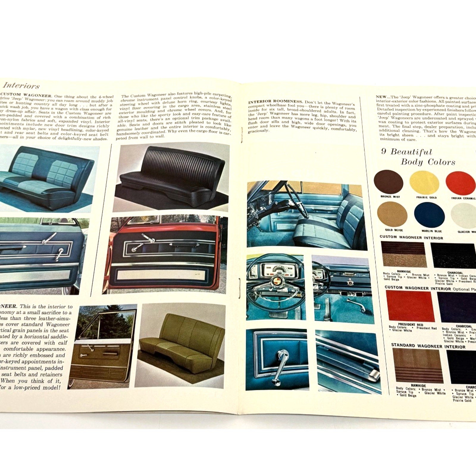 Vtg 1965 Kaiser Jeep Wagoneer Dealer Sales Brochure Catalog Original Car SalesAd