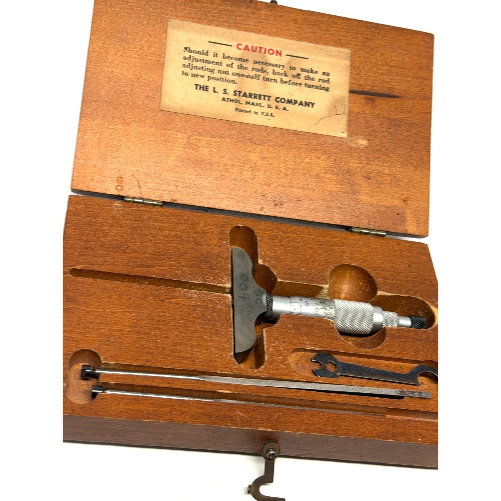 Vintage Starrett No. 449 Blade Depth Micrometer Set w/ Case