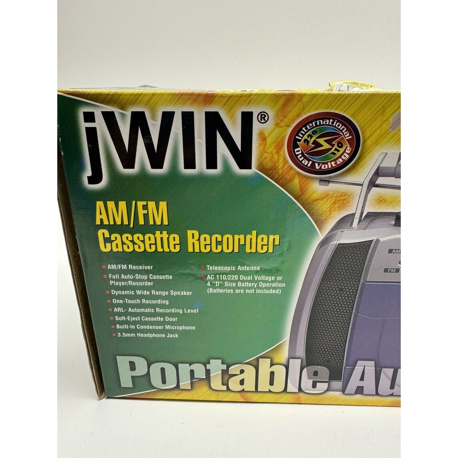 VINTAGE 2001 SEALED NEW jWin AM/FM Cassette Recorder JX-P112D