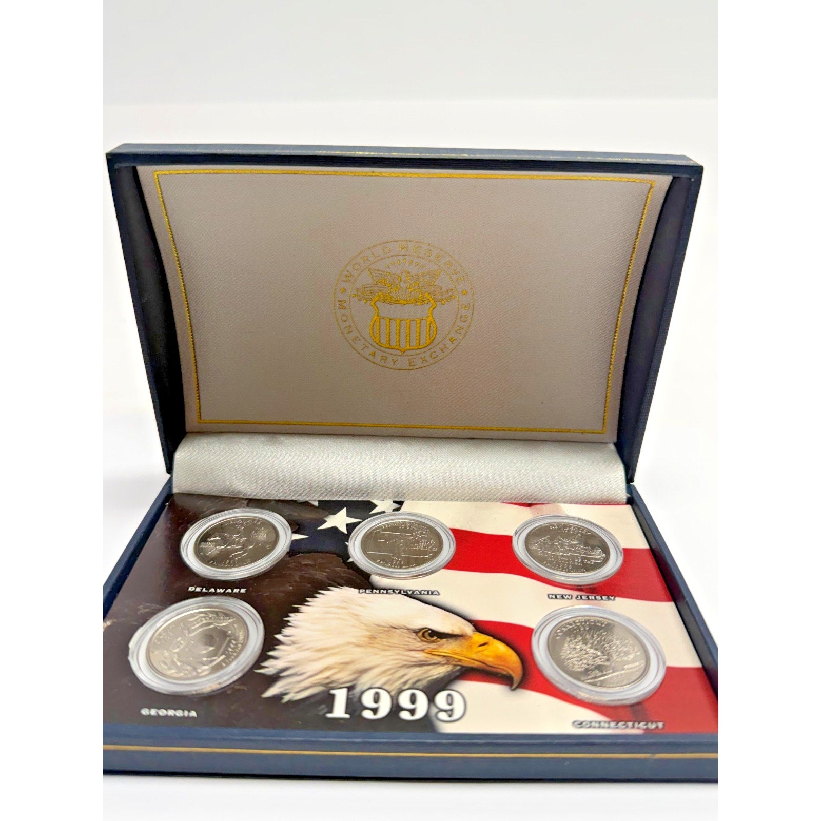 Vtg 1999 Mint State Quarter Collection 5-Coin Set World Reserve MonetaryExchange