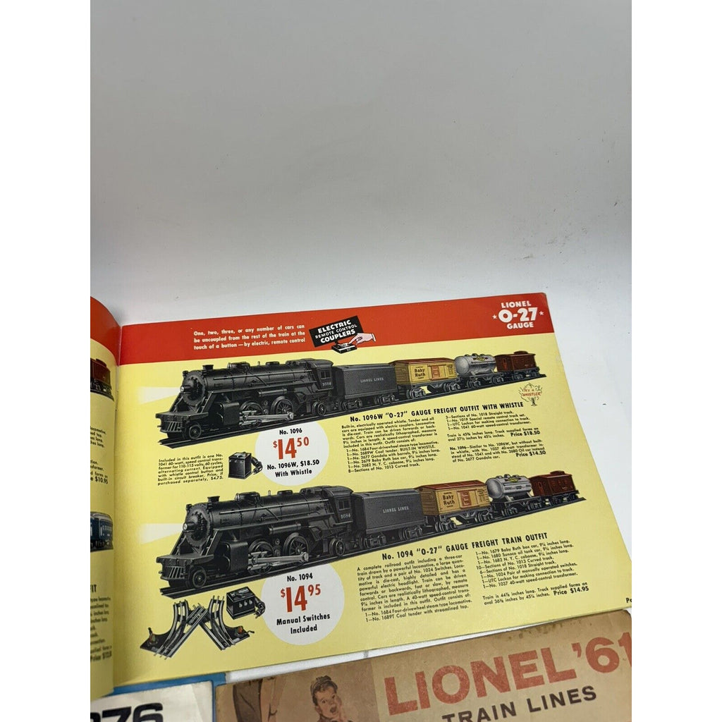 Vintage LOT OF 6 Lionel Train & American Flyer Railroad Catalog 1961, 1976, 1977
