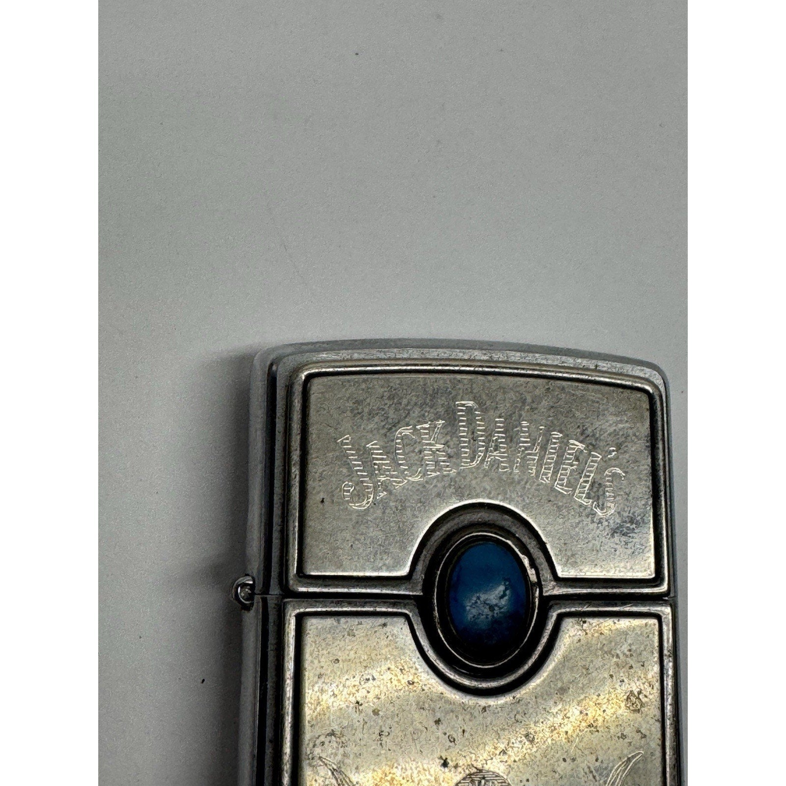 VINTAGE 2004 Zippo Engraved Whisky Jack Daniels Old No. 5 - Turquoise Stone USA