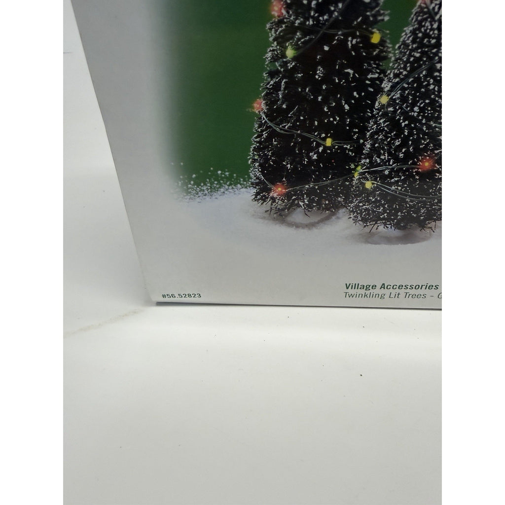 VINTAGE NOS DEPT 56 GENERAL VILLAGE ACCESSORY "TWINKLING LIT TREES" #52823