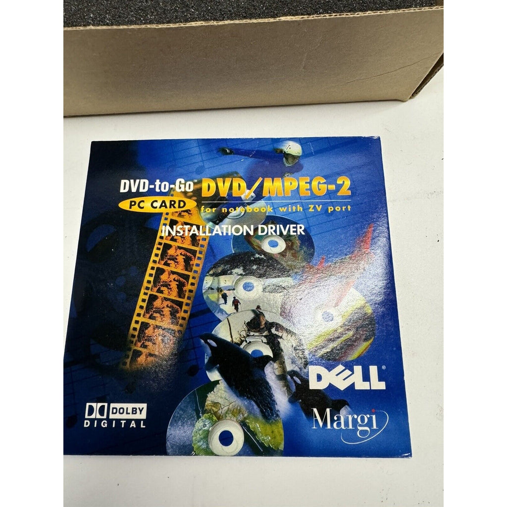 VINTAGE NOS NEW Dell Margi DVD-to-Go DVD/MPEG-2 PCMCIA PC Card Made in Japan
