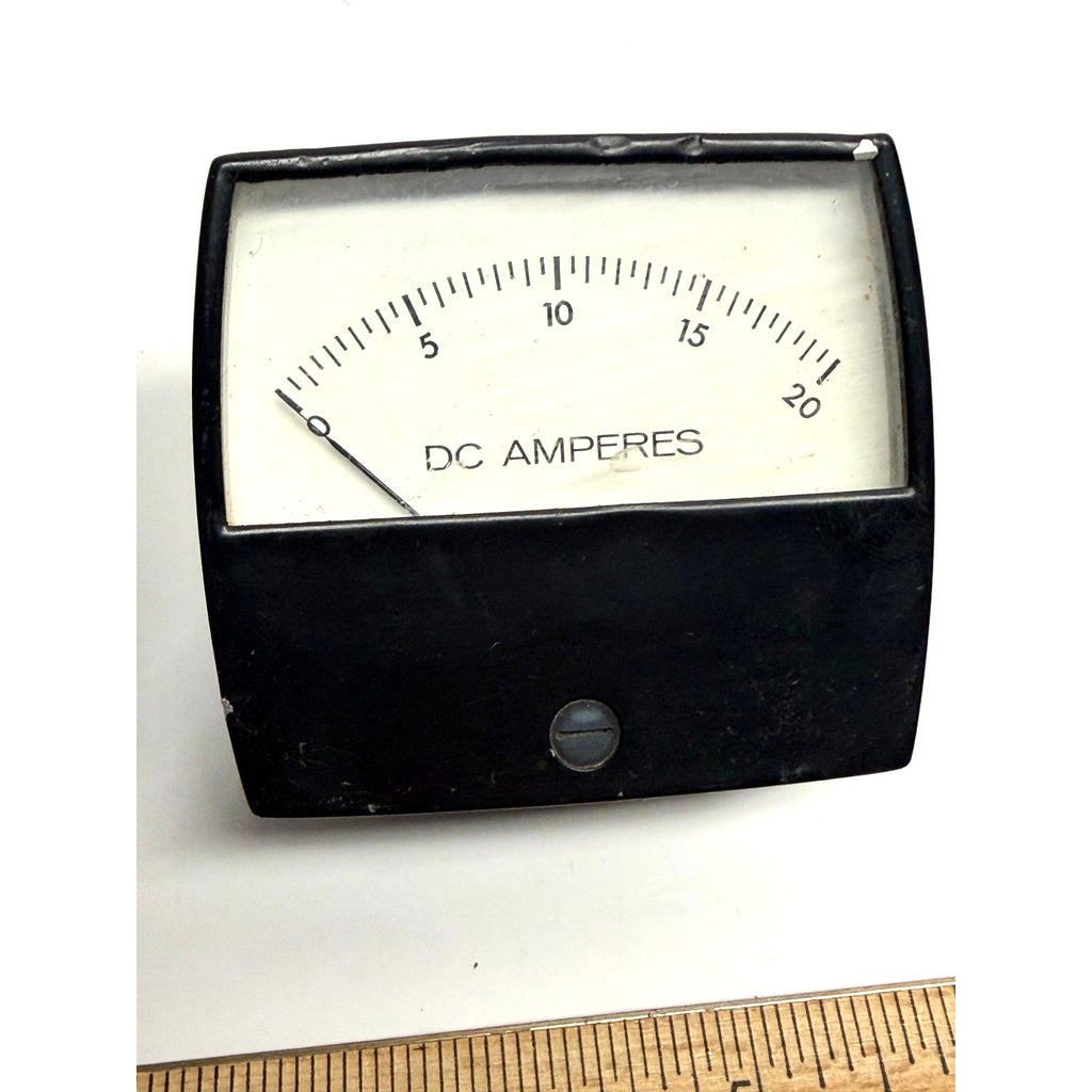 Vintage lot of 2 Analog DC Volts 0-10 and Amperes 0-20