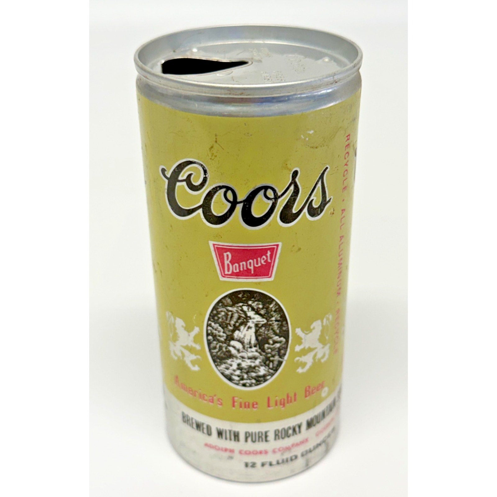 VTG 1970's Coors-Banquet Light Beer 🍻-Golden, Colorado-12 oz-Aluminum Beer Can