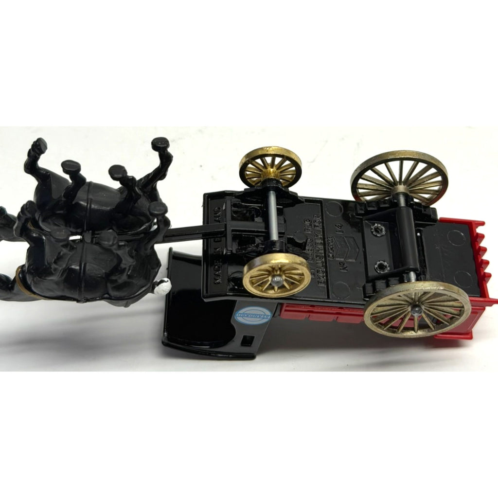 Vtg CHEVRON COMMEMORATIVE Model DIE-CAST Metal Horse Drawn Wagon Kerosene