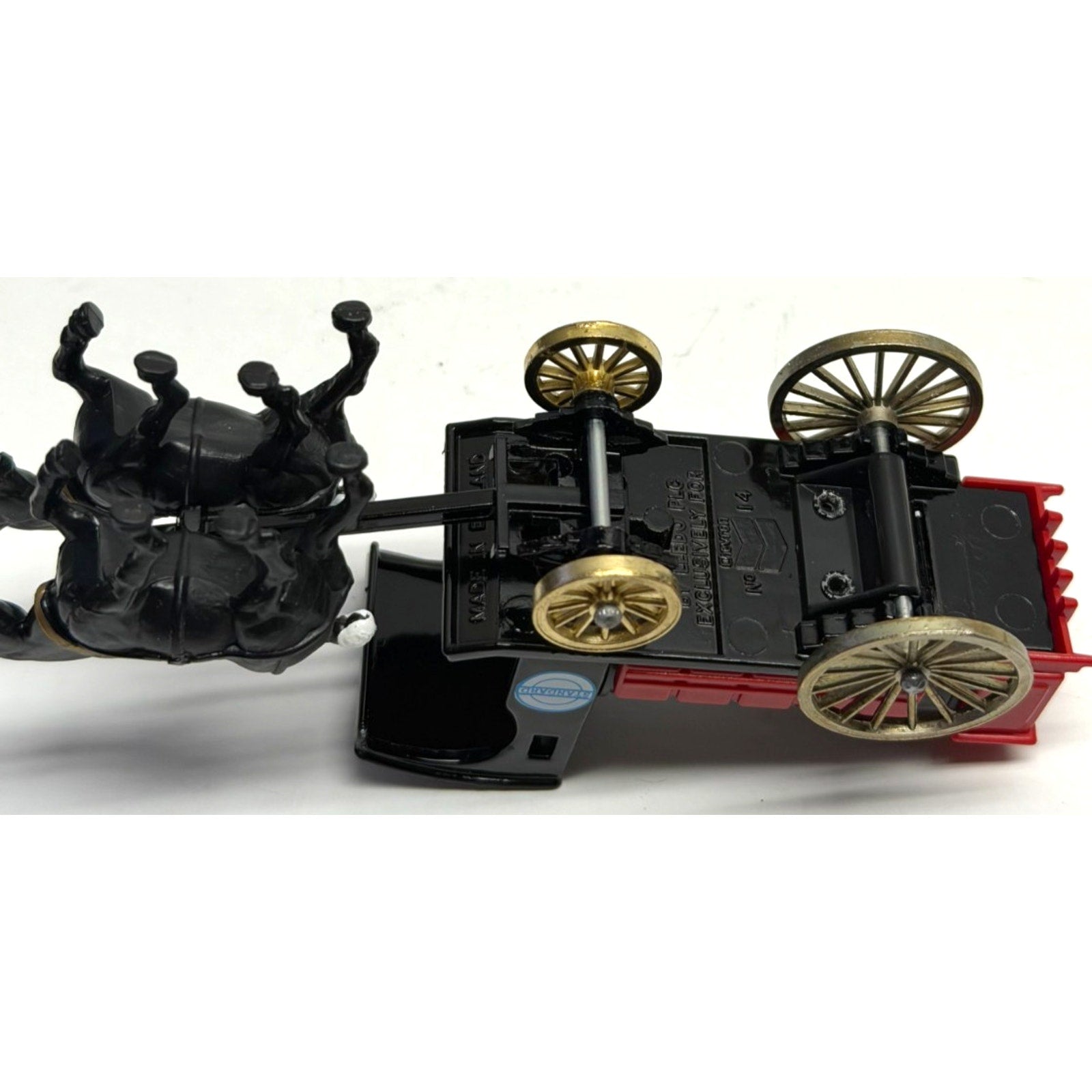 Vtg CHEVRON COMMEMORATIVE Model DIE-CAST Metal Horse Drawn Wagon Kerosene