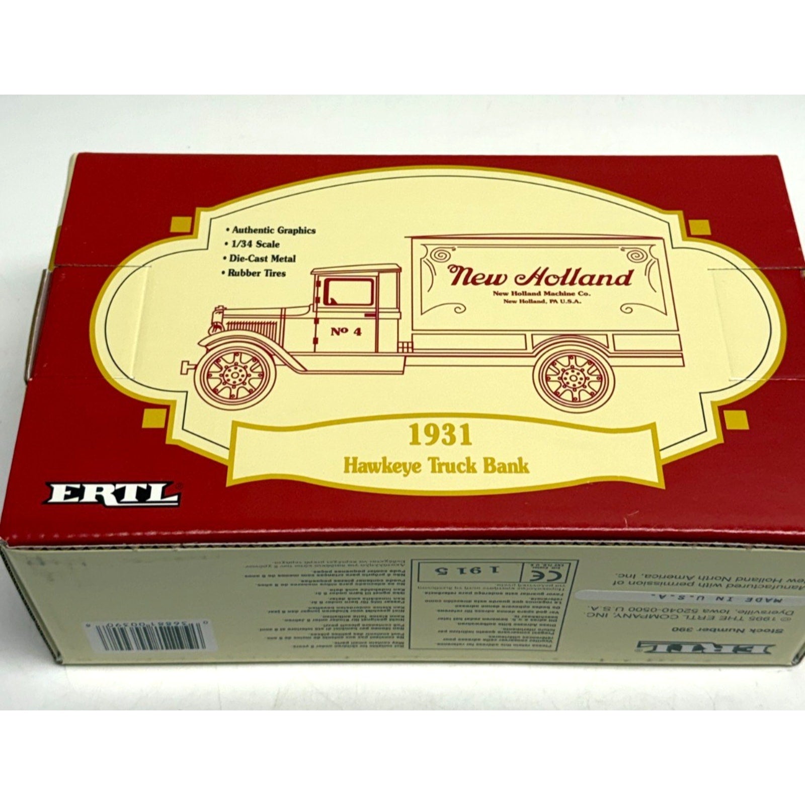 Vintage SEALED Ertl Holland 1931 Hawkeye Truck Bank No. 4 Diecast 1/34 1995 USA