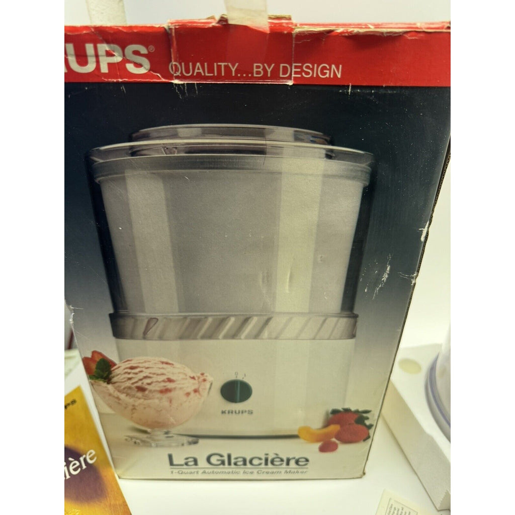 Vintage NOS Krups La Glaciere 1 Qt Auto Ice Cream Maker Model 337 MADE IN ITALY