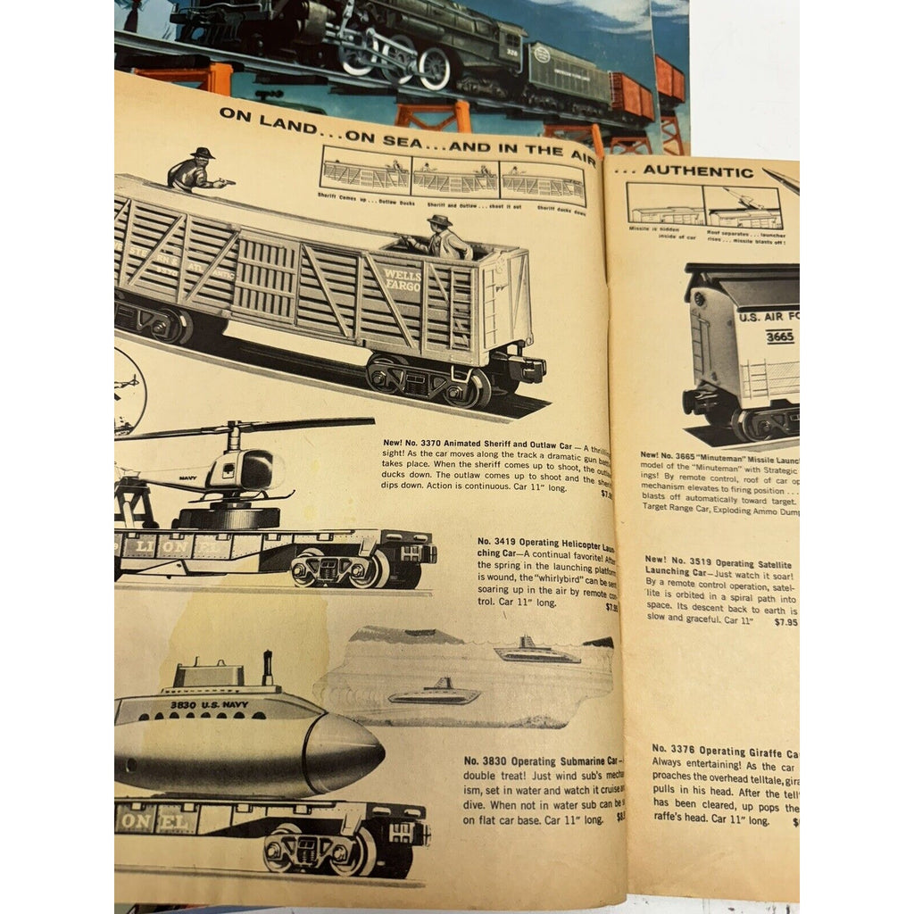 Vintage LOT OF 6 Lionel Train & American Flyer Railroad Catalog 1961, 1976, 1977