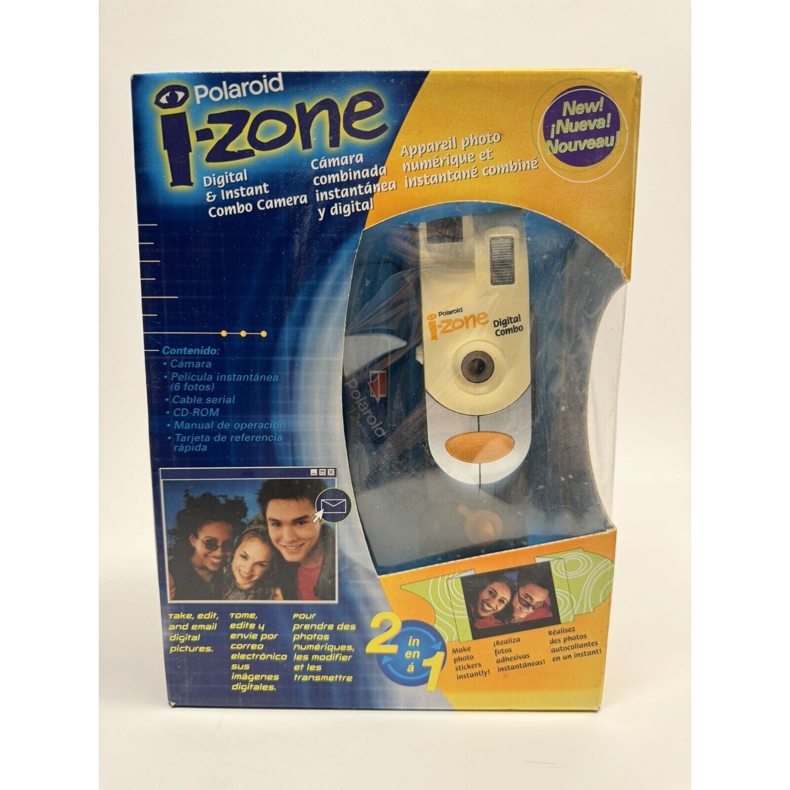 VINTAGE NOS 2000 Polaroid i-Zone Digital & Instant Combo Camera