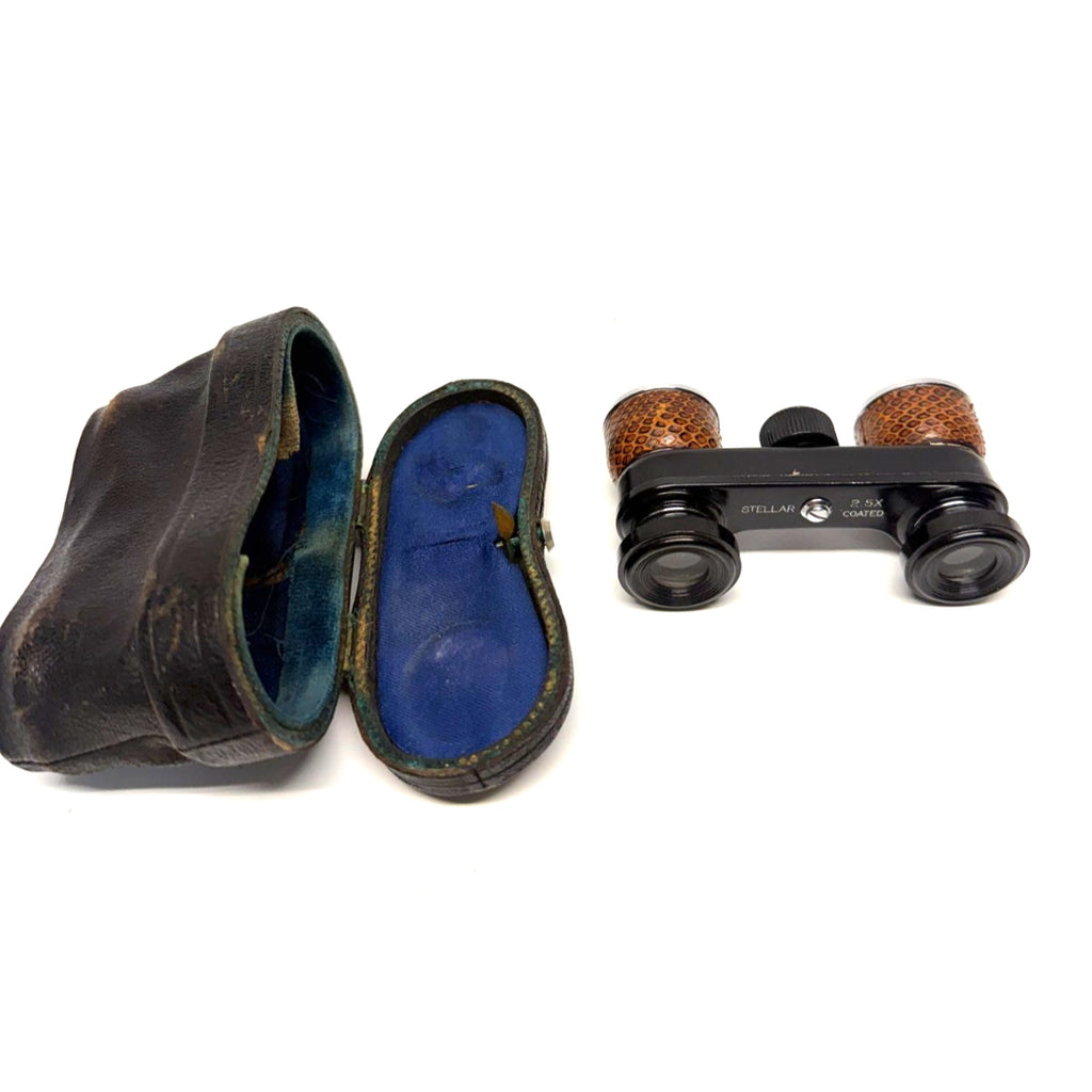 Vintage Stellar 2.5x Coated Opera Glasses Theater Binoculars with Case