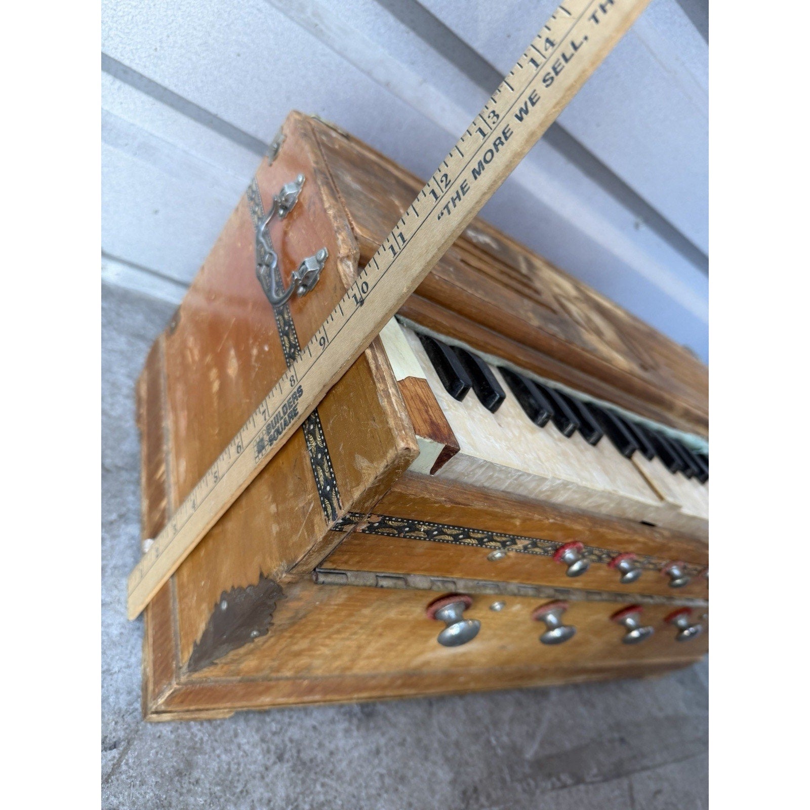 VINTAGE D.S. Ramsingh and Bros Indian Portative Harmonium Tested Works