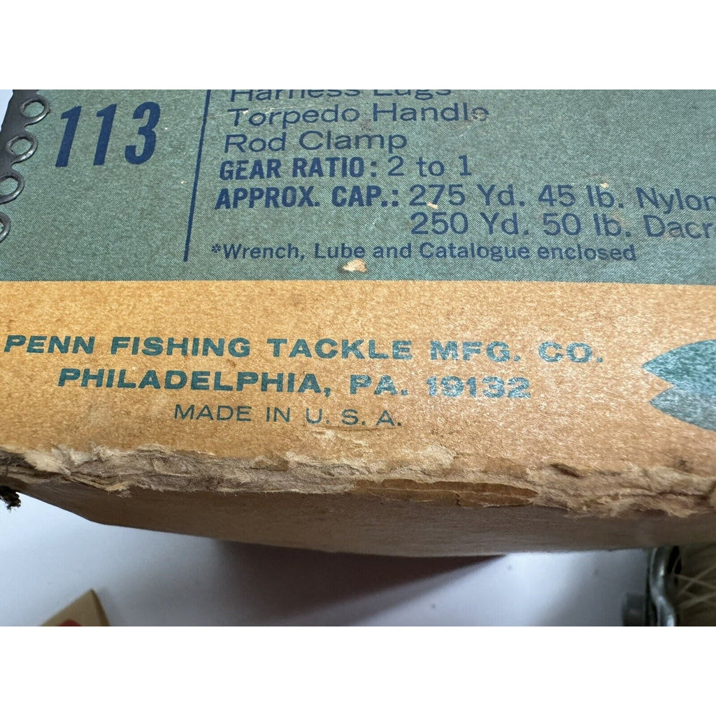 VINTAGE Penn Senator 4/0 #113 Conventional Big Game Saltwater Fishing Reel USA