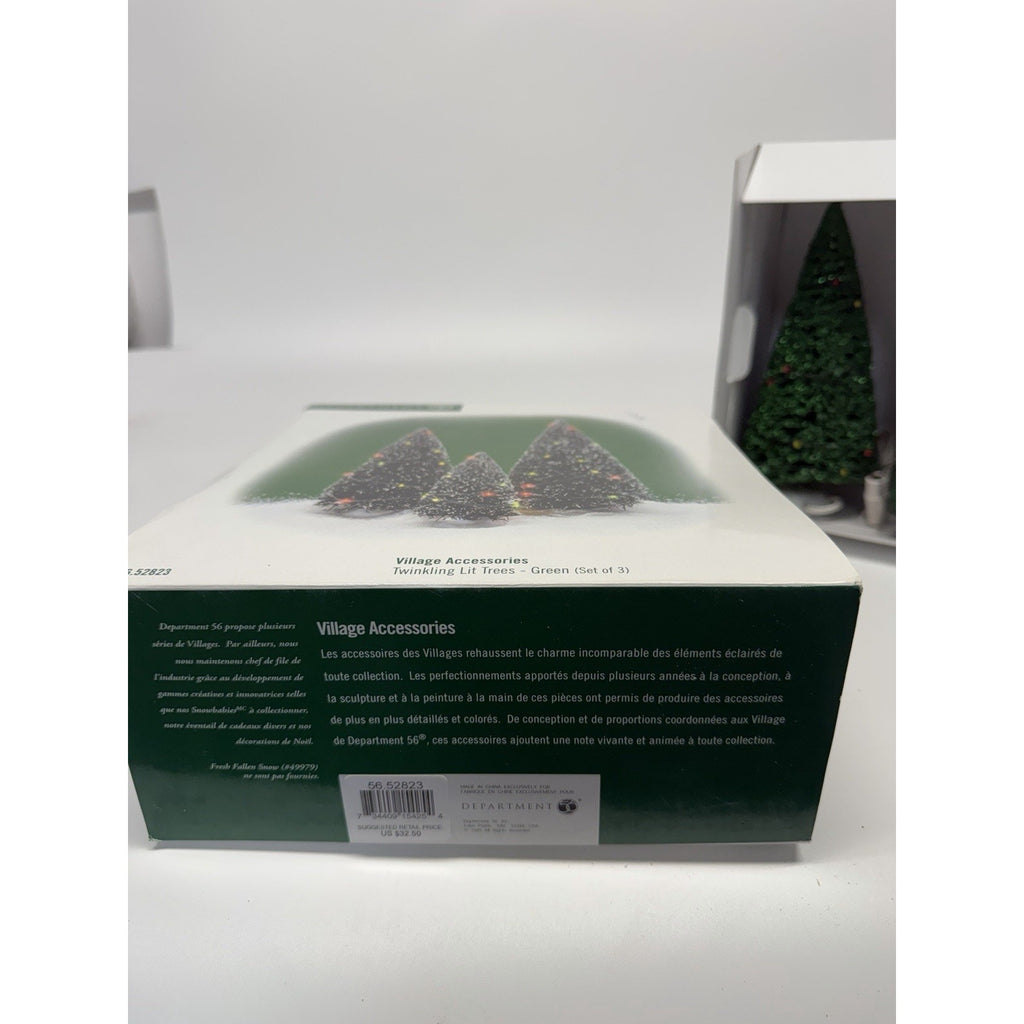 VINTAGE NOS DEPT 56 GENERAL VILLAGE ACCESSORY "TWINKLING LIT TREES" #52823