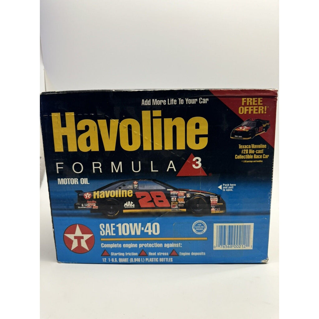 VINTAGE FACTORY SEALED BOX 12 Chevron Havoline SAE 10W-40 Motor Oil, 1 Quart USA