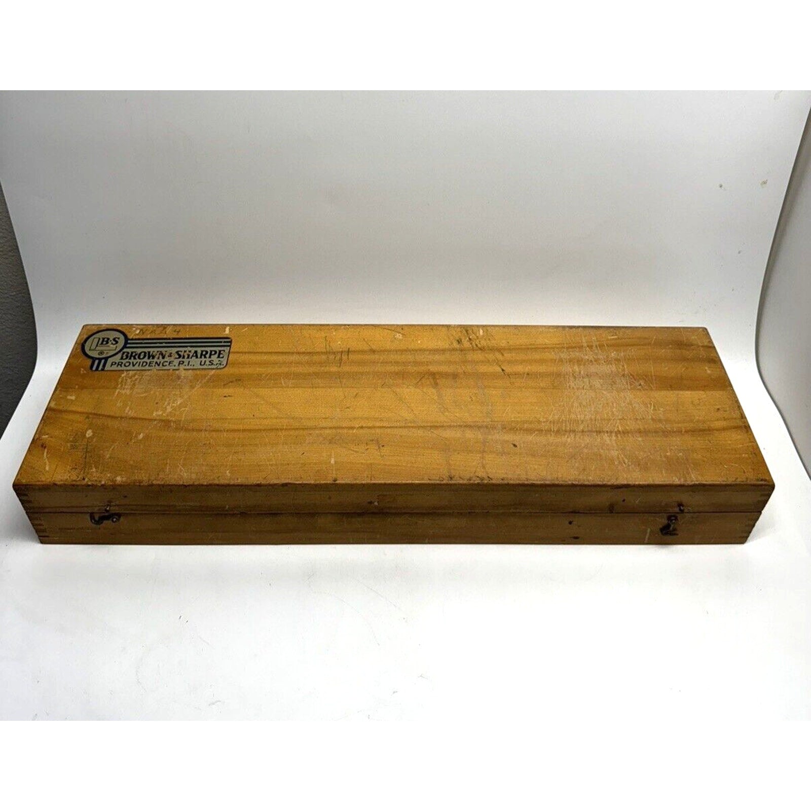 VINTAGE Brown & Sharpe No. 586 Height Gauge 20" With Wooden Case & Accessories