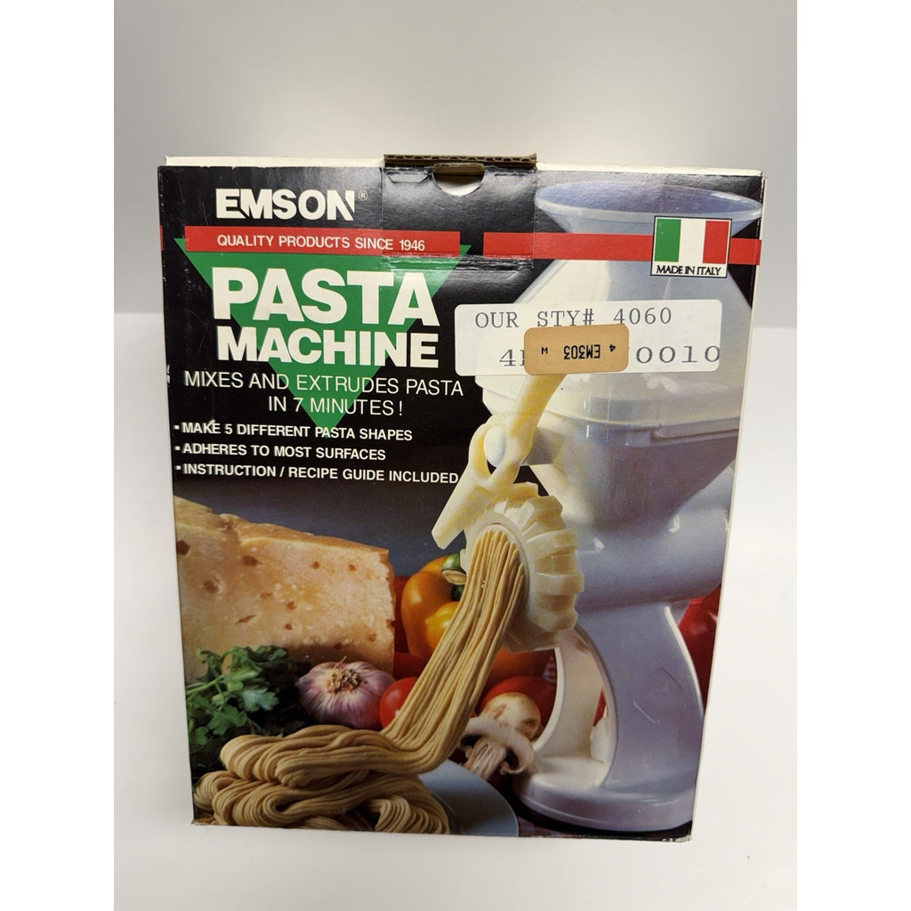Vintage NOS Emson Pasta Machine 5 Shapes Made In Italy