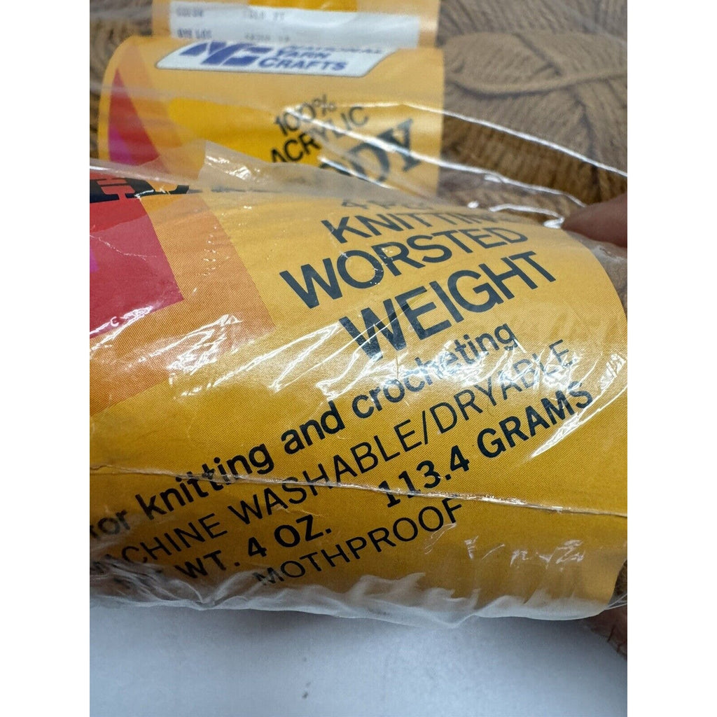LOT OF 6 Vintage NOS NYC 100% Acrylic Rhapsody 4 Ply Knitting Worsted Weight