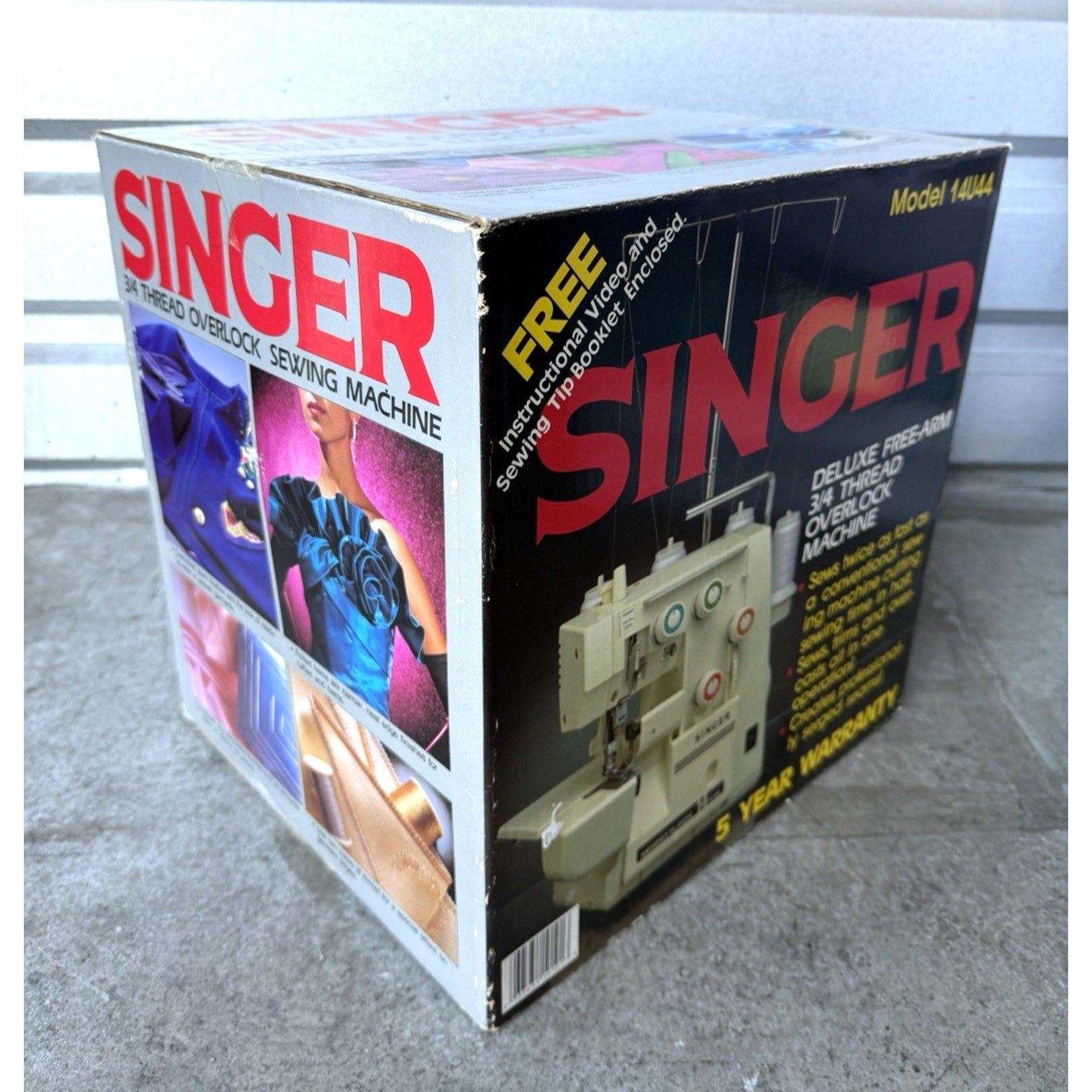 VINTAGE Singer Overlock 14U44, 4-Thread Sewing Machine FACTORY SEALED W/BOX
