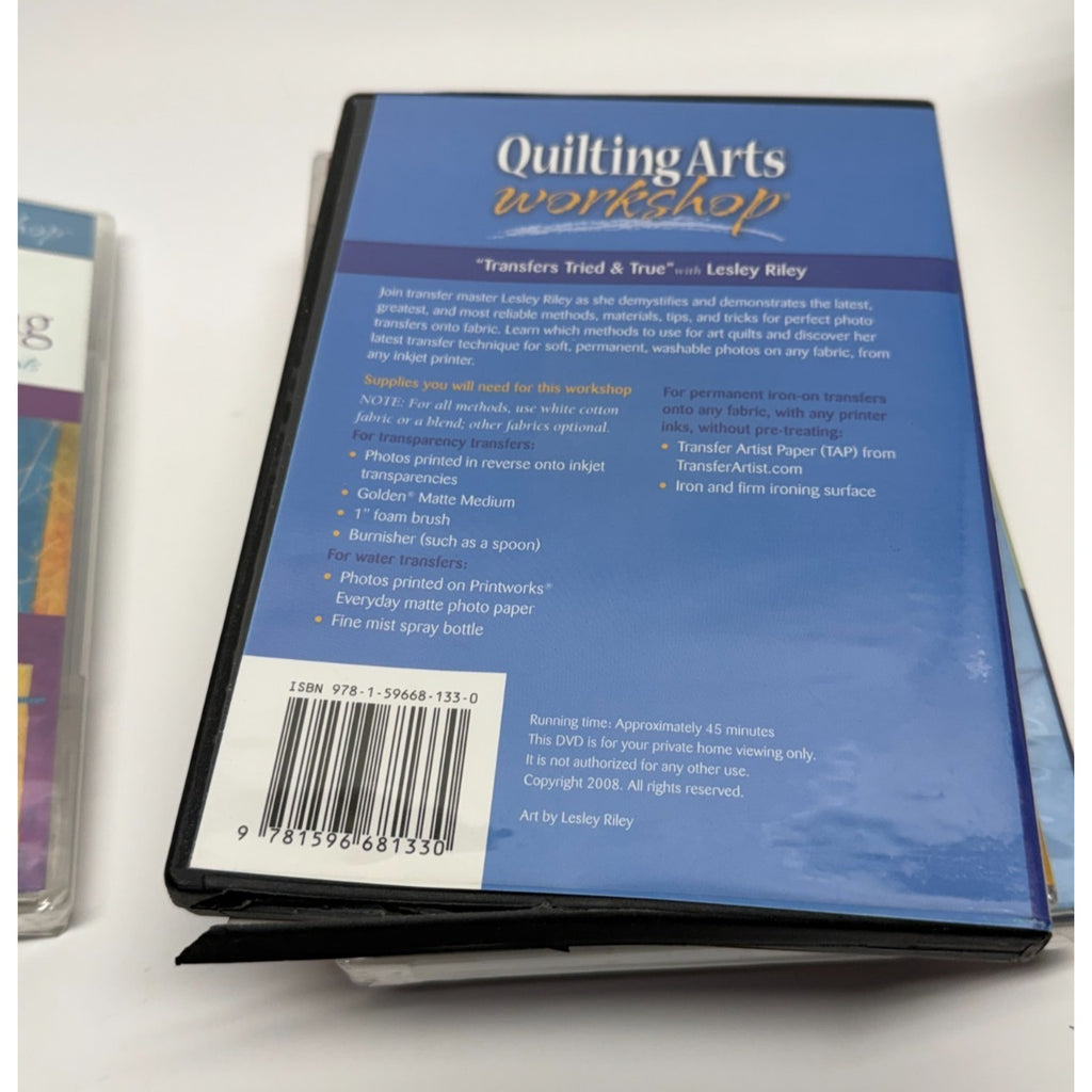 Vintage lot of 9 dvd of quilting arts