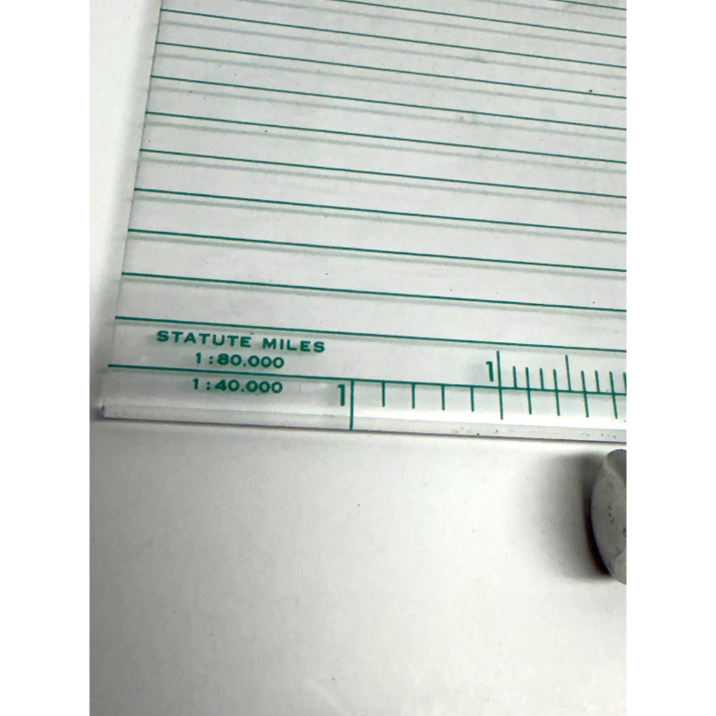 Vintage P-72 Course Protractor Plotter 4 x 15 Clear