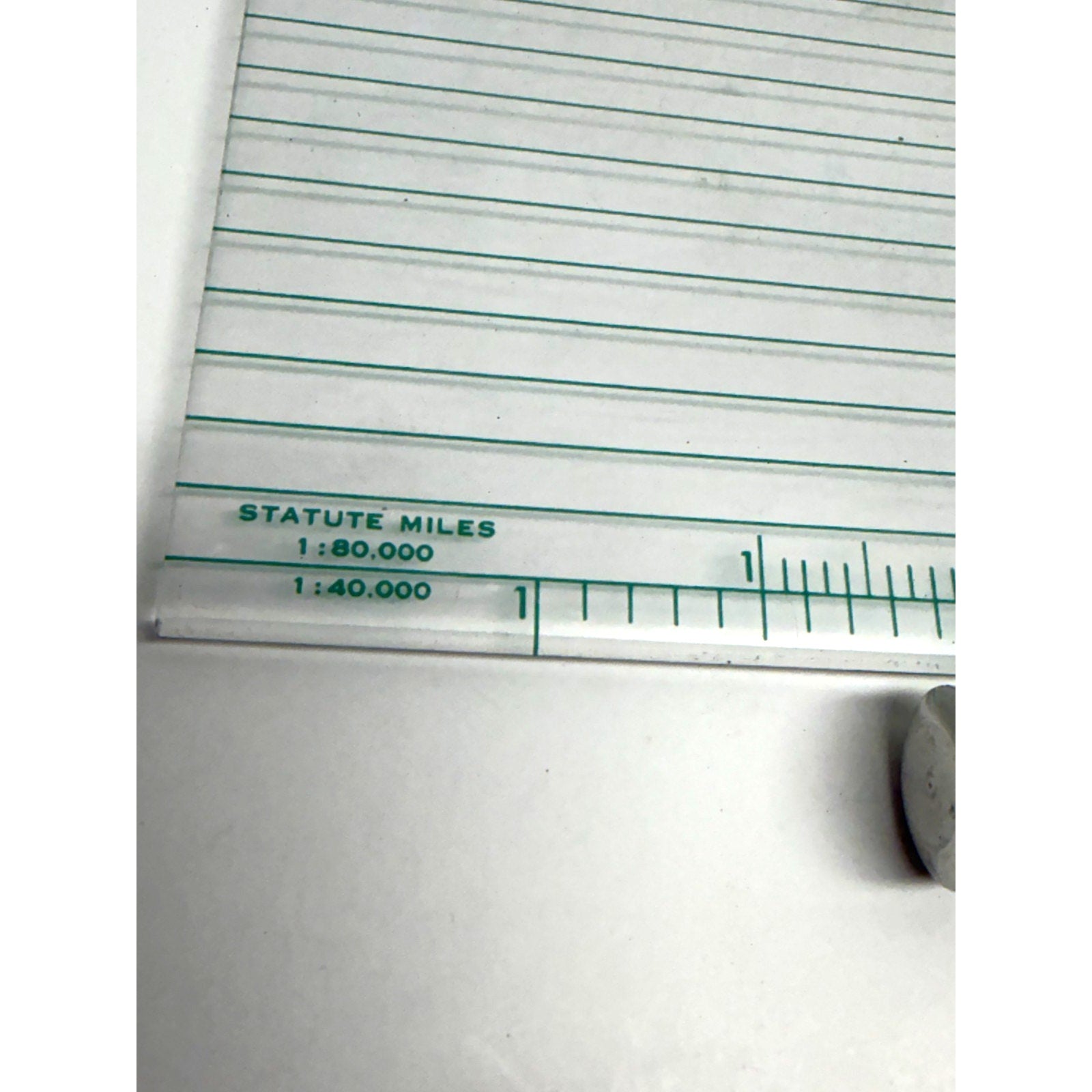 Vintage P-72 Course Protractor Plotter 4 x 15 Clear