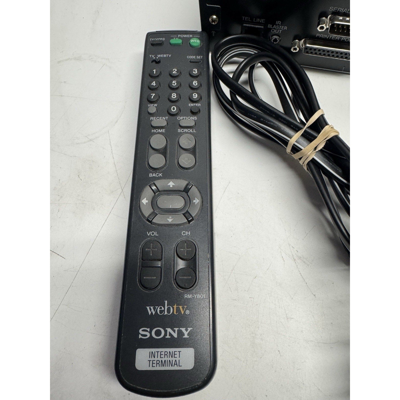 Vintage 1998 Sony WEBTV PLUS INT-W200 Internet Terminal, Keyboard, Cable