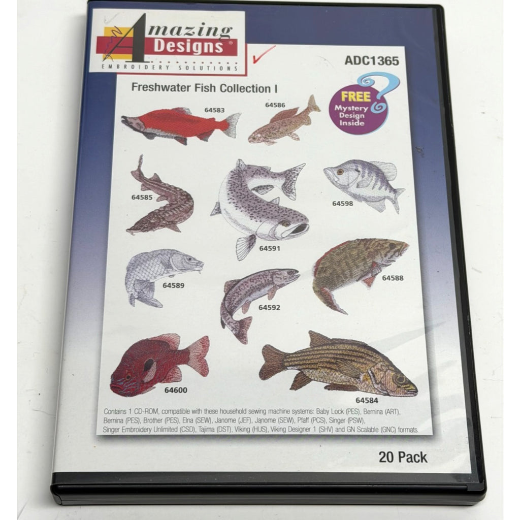 Vintage NEW Amazing Designs Floppy Disk ADC1365 FreshwaterFish Collection 1